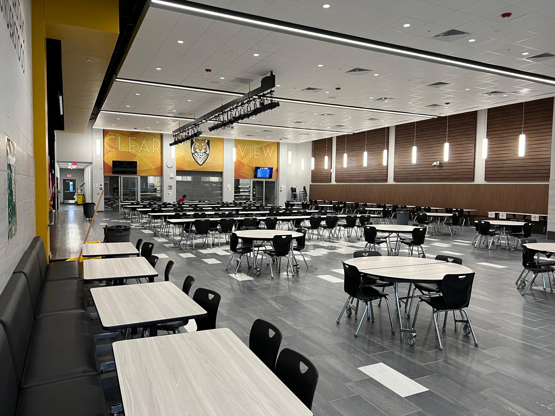 Clear Creek ISD - Clear View High School RebuildThe Clear View High School Rebuild is a new single story building with mechanical mezzanines on drilled piers, slab on grade, steel frame, CMU walls, metal stud framing with brick veneer and metal cladding, and modified bitumen roofing. This facility includes an administration area, academic classrooms, collaboration areas, science labs, art classroom, welding lab and yard, cosmetology area, nursing, library, gymnasium, food service, and ancillary support areas. On site improvements and site amenities include parking, walkway canopy, basketball goals, outside courtyard, and walking track.Back to Portfolio